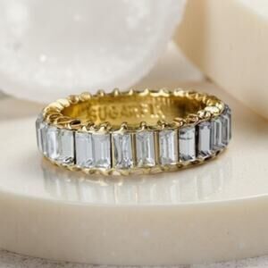 Sugarfix by BaubleBar Gold Rhinestone Ring Size 7